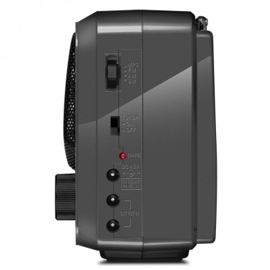SVEN SRP-525 Gray, FM/AM/SW Radio, 3W RMS, 8-band radio receiver, built-in audio files player from USB-fash, microSD and SD card storage devices, telescopic swivel antenna, built-in battery