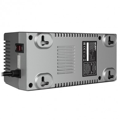 SVEN VR-F1500, 500W, Automatic Voltage Regulator, 4x Schuko outlets, Input voltage: 180-285V, Output voltage: 230V &plusmn; 10%, input and output voltage digital indicator on the front panel, Power supply delay function, metal body, Black