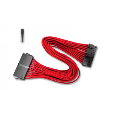 DEEPCOOL &rdquo;EC300-24P-RD&rdquo;, RED, Extension cable 24 (20+4)-pin ATX, 18AWG fiber wire and a high-quality terminal, wire length 300mm