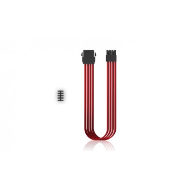 DEEPCOOL "EC300-CPU8P-RD", RED, Extension cable 8 (4+4)-pin ATX, 18AWG fiber wire and a high-quality terminal, wire length 300mm