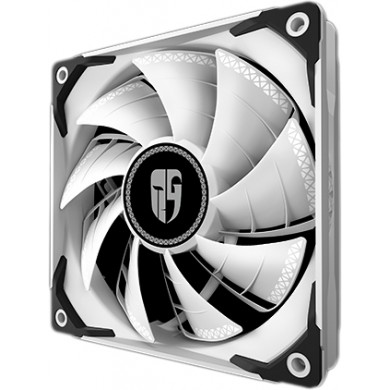 120mm Case Fan - DEEPCOOL Gamer Storm TF series &rdquo;TF120S WHITE&rdquo;, 120x120x25mm, 500-1800rpm, <17.6~31.3dBa, 64.4 CFM, Hydro Bearing, Radiator fan, 4Pin, PWM, MTBF >40000 hours, White