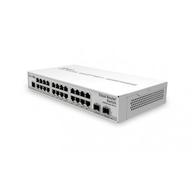 Mikrotik Cloud Router Switch 326-24G-2S+IN with RouterOS L5 license, desktop case (EU)