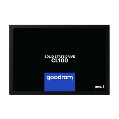 2.5" SSD 120GB  GOODRAM CL100 Gen.3, SATAIII, Sequential Reads: 485 MB/s, Sequential Writes: 380 MB/s, Thickness- 7mm, Controller Marvell 88NV1120, 3D NAND TLC