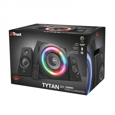 Boxe Gaming 2.1 Trust GXT 629 Tytan, Black / 120W / 3,5 AUX / RGB Illuminated