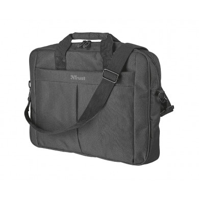 Trust NB bag 16&rdquo; Primo Carry, large main compartment (385 x 315 mm) to fit most laptops with screens up to 16&rdquo;, Zippered front compartment for charger, smartphone, wallet etc, Black