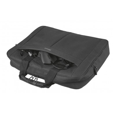 Trust NB bag 16&rdquo; Primo Carry, large main compartment (385 x 315 mm) to fit most laptops with screens up to 16&rdquo;, Zippered front compartment for charger, smartphone, wallet etc, Black