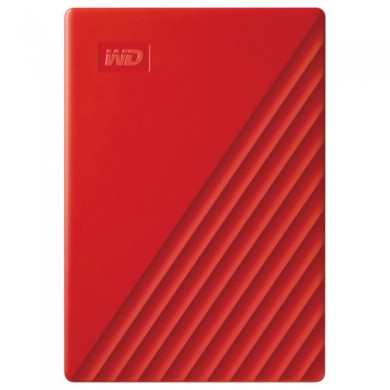 2.5" External HDD 4.0TB (USB3.0)  Western Digital "My Passport", Red, Durable design, Durable design, Password protection, 256-bit AES hardware encryption, Automatic backup