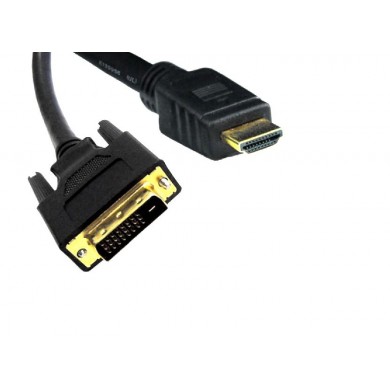 Cable HDMI-DVI - 2m - Brackton &rdquo;Basic&rdquo; DHD-SKB-0200.B, 2m, DVI-D cable 24+1 to HDMI 19 pin, m/m, double-shielded 1080i, pastic plug,  golden contacts