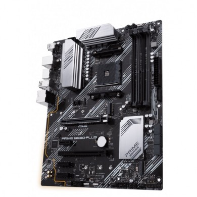 ASUS PRIME B550-PLUS, Socket AM4, AMD B550, Dual 4xDDR4-4800, APU AMD graphics, HDMI, DP, 2xPCIeX16 4.0, 6xSATA3, 3xPCIeX1, RAID, 2xM.2 4.0slot, ALC887 HDA, SPDIF, 1xGbE LAN, 2xUSB3.2 Gen 2(A+C), 6xUSB3.2, Aura Sync RGB, ATX
