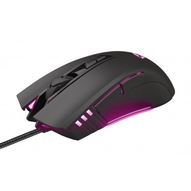 Trust GXT 121 Zeebo,1200 - 3200 dpi, adjustable LED lighting, 7 Programmable button, 1,8 m USB, Black