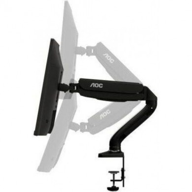 Arm for 1 monitors 13&rdquo;-31.5&rdquo; -  AOC AS110D0 Black, Desk Clamp/Grommet, Aluminum structure, Gas spring, Height adjustment, Max.Load: 2-9kg, Tilt: '-90&deg;~+85&deg;, Swivel:180&deg;, Rotation:360&deg;, Hidden cable management, VESA 75/100