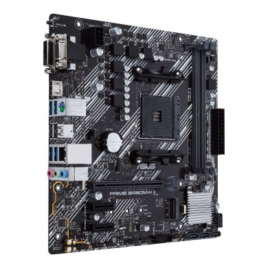 ASUS PRIME B450M-K II, Socket AM4, AMD B450, Dual 2xDDR4-4400, APU AMD graphics, VGA, DVI, HDMI, 1xPCIe X16, 4xSATA3, RAID, 1x M.2 slot, 2xPCIe X1, ALC887 7.1ch HDA, GbE LAN,  2xUSB3.1 Gen 2, 6xUSB3.2, 5X Pro.III, mATX