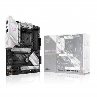 ASUS ROG STRIX B550-A GAMING, Socket AM4, 14Phases, AMD B550, Dual 4xDDR4-5100, APU AMD graphics, HDMI, DP, 2xPCIeX16 4.0, 6xSATA3, 3xPCIeX1, RAID, 2xM.2 4.0 slot, S1220A HDA/SPDIF, 2.5GbE LAN, 2xUSB3.2 Gen2(1xC+1xA), 6xUSB3.2, Aura Sync RGB, ATX