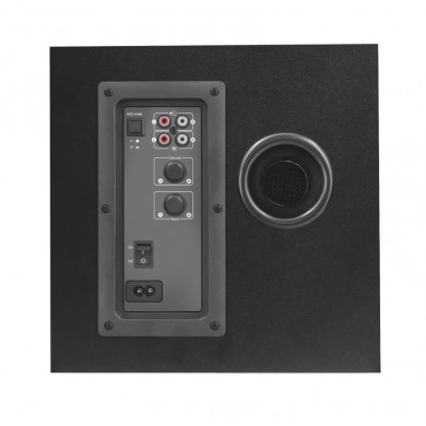 Trust Gaming GXT 38 Tytan 2.1 Ultimate Bass Speaker Set, Wooden subwoofer for rich and powerful sound, 120w  - Black