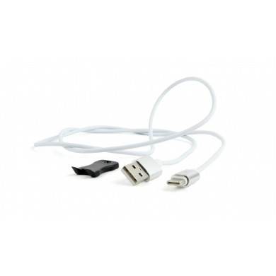 Cable Type-C 1m - CC-USB2-AMUCMM-1M, Magnetic USB Type-C cable, silver, 1 m