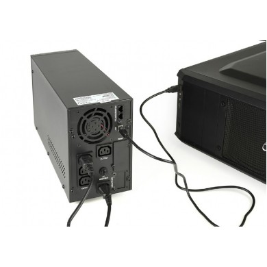 Gembird EnerGenie EG-UPS-PS2000-01, Llne interactive, 2000VA / 1600W, LCD display, Output sockets: 4pcs x C13, USB port