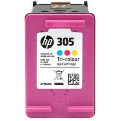 HP 305 (3YM60AE) Tri-color Original Ink for HP DeskJet 2710, HP DeskJet 2720 ,HP DeskJet 2721, HP DeskJet 2722, HP DeskJet 2723, HP DeskJet 2724, HP DeskJet Plus 4110,HP DeskJet Plus 4120, 100 p.