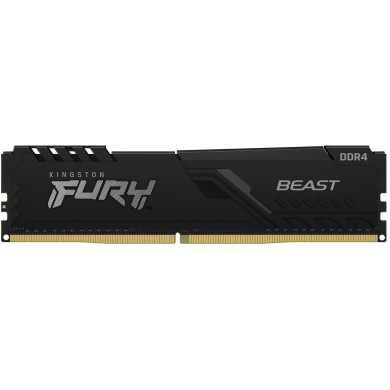 16GB DDR4-3000  Kingston FURY® Beast DDR4, PC24000, CL15, 1.35V, 1Gx8, Auto-overclocking, Asymmetric BLACK low-profile heat spreader, Intel XMP Ready (Extreme Memory Profiles)