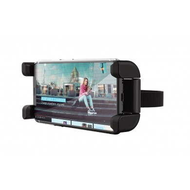 Car Holder  Trust Rheno, Universal car holder for phones and tablets to attach to your headrest, Adjustable fixing clamp firmly holds most phones and tablets (115-228mm wide)
