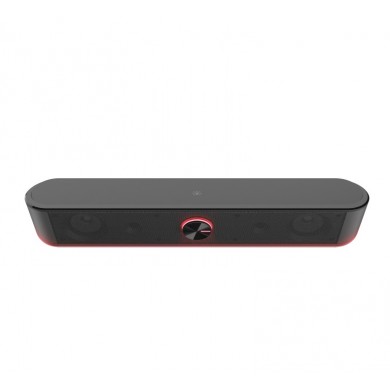 Trust Gaming GXT 619 Thorne RGB Illuminated Soundbar, 2.0 Stereo speakers with 12W of peak power provide a solid gaming experience, Black