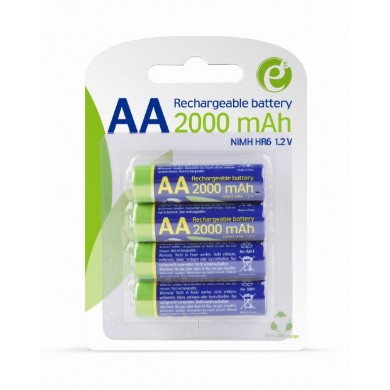 EnerGenie EG-BA-AA20R4-01 Ni-MH rechargeable AA batteries, 2000mAh, 4pcs blister pack EnerGenie EG-BA-AA20R4-01 Ni-MH rechargeable AA batteries, 2000mAh, 4pcs blister pack