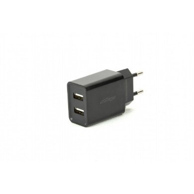 USB Charger  Gembird EG-U2C2A-03-BK, 2-port universal USB charger, 2.1 A, Black