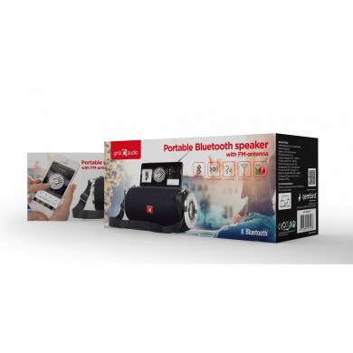 Boxa portabila Gembird SPK-BT-17, Black / 10W / Bluetooth / USB / microSD / 1200 mAh