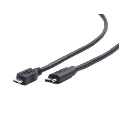 Cable USB 2.0 Micro BM to Type-C - 1m - Cablexpert CCP-USB2-mBMCM-1M, USB 2.0 Micro BM to Type-C cable (Micro BM/CM), 1 m