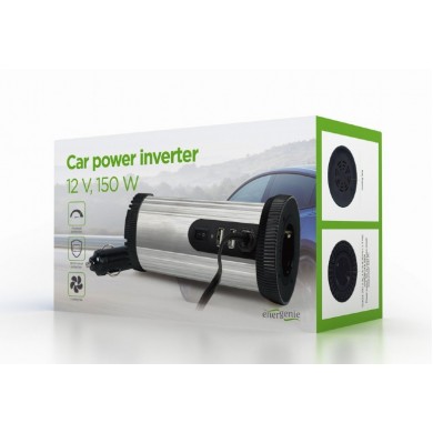 EnerGenie EG-PWC150-01, 12 V Car power inverter, 150 W, Input: 10-16 VDC (accumulator directly) - Output: 230 VAC +/- 10% at 50 Hz (+/-3Hz), modified sine wave EnerGenie EG-PWC150-01, 12 V Car power inverter, 150 W, Input: 10-16 VDC (accumulator directly) - Output: 230 VAC +/- 10% at 50 Hz (+/-3Hz), modified sine wave