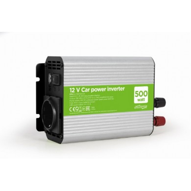 EnerGenie EG-PWC500-01, 12 V Car power inverter, 500 W, with USB port / 5V-1A, Input: 10-16 VDC (accumulator directly) - Output: 230 VAC +/- 10% at 50 Hz (+/-3Hz), modified sine wave