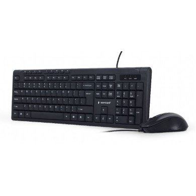 Gembird KBS-UM-04, Multimedia desktop set, black, US-Layout, Black