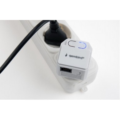 Wi-Fi repeater Gembird WNP-RP300-03 / N300 / Wi-Fi4 / 1 x 10/100M RJ45 / White