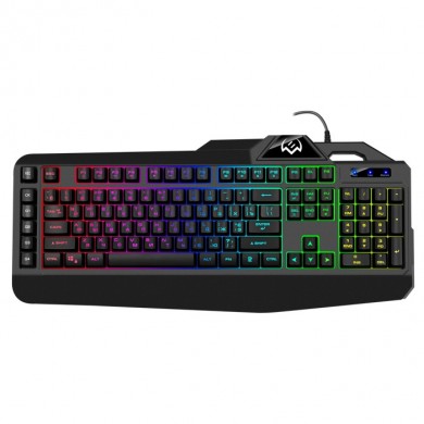 SVEN KB-G8600 Gaming Keyboard, membrane with tactile feedback,110 keys, 12Fn-keys, Backlight, 1.8m, USB, Black, Rus/Ukr/Eng