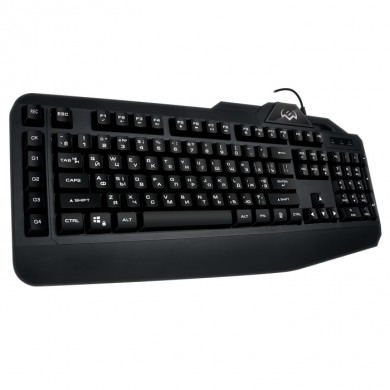 SVEN KB-G8600 Gaming Keyboard, membrane with tactile feedback,110 keys, 12Fn-keys, Backlight, 1.8m, USB, Black, Rus/Ukr/Eng