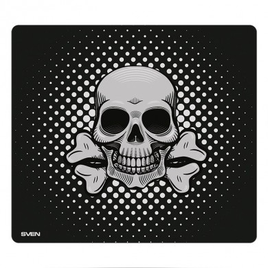 SVEN MP-GF2M, Gaming Mouse Pad &rdquo;Scull&rdquo;, Dimensions: 320 x 270 х 3 mm,  Non-slip rubber base