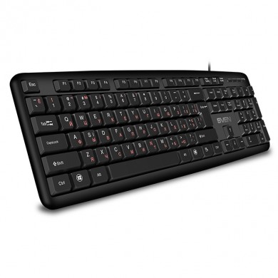 SVEN KB-S230, Keyboard, Waterproof construction, 104 keys, 2m, USB, Black, Rus/Ukr/Eng