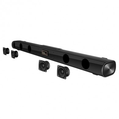 SVEN Soundbar SB-2150A, black (180 W, USB, display, RC, Optical, Bluetooth, wireless subwoofer)