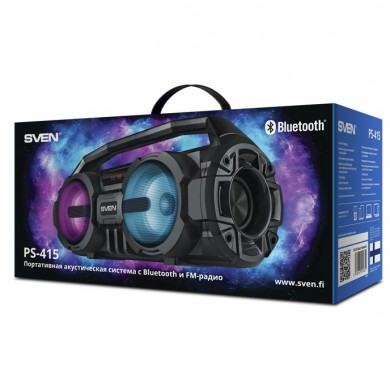Boxa portabila SVEN PS-415 Black / 12W / Bluetooth / FM tuner / USB / microSD