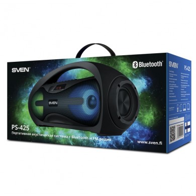 Boxa portabila SVEN PS-425 Black / 12W / Bluetooth / FM tuner / USB / microSD