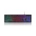 Gembird KB-UML-02 "Rainbow" Backlight Multimedia Keyboard, 104 pcs, US layout, black
