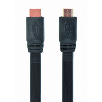 Cable HDMI  CC-HDMI4F-6, 1.8 m, High speed HDMI flat cable with Ethernet, Supports 4K UHD resolutions at 60 Hz, 1.8 m, black color