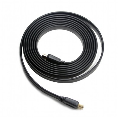Cable HDMI  CC-HDMI4F-6, 1.8 m, High speed HDMI flat cable with Ethernet, Supports 4K UHD resolutions at 60 Hz, 1.8 m, black color