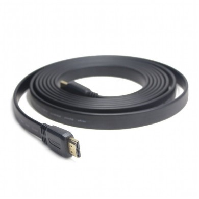 Cable HDMI  CC-HDMI4F-6, 1.8 m, High speed HDMI flat cable with Ethernet, Supports 4K UHD resolutions at 60 Hz, 1.8 m, black color