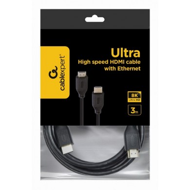Cable HDMI 2.1 CC-HDMI8K-3M, Ultra High speed HDMI cable with Ethernet, Supports 8K UHD resolution at 60Hz, 3 m