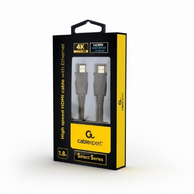 Cable HDMI CC-HDMIL-1.8M, 1.8 m, High speed HDMI cable with Ethernet &rdquo;Select Series&rdquo;, Supports 4K UHD resolutions at 60 Hz, 1.8 m