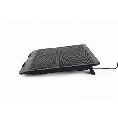 Gembird NBS-1F15-04, Notebook cooling stand, up to 15.6&rdquo;, LED backlight in fans, Large 12 cm cooling fan, 1000 RPM (&plusmn; 10 %), Black