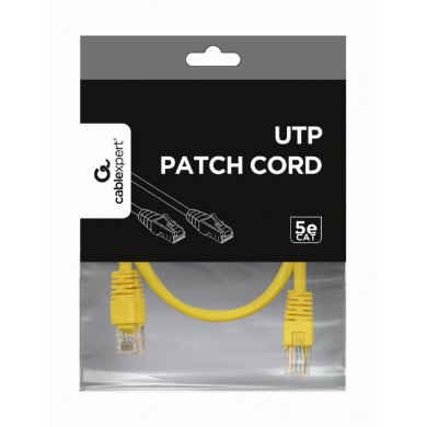 UTP Cat.5e Patch cord, 0.25m, Yellow