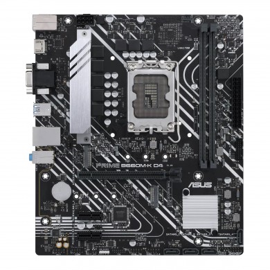 ASUS PRIME B660M-K D4, Socket 1700, Intel&reg; B660 (13/12th Gen CPU), Dual 2xDDR4-5333, VGA, HDMI, CPU Intel graphics, 1xPCIe X16 4.0, 4xSATA3, RAID, 2xM.2, 2xPCIe X1, ALC897 7.1, 1xGbE LAN, 6xUSB3.2, 5X Pro III, mATX