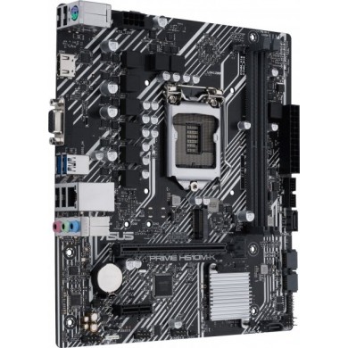 ASUS PRIME H510M-K, Socket 1200, Intel&reg; H510 (11/10th Gen CPU), Dual 2xDDR4-3200, VGA, HDMI, CPU Intel graphics, 1xPCIe x16 4.0, 4xSATA3, 1xM.2, 1xPCIe x1, ALC887 7.1 HDA, 1xGbE LAN, 4xUSB3.2, 5X Pro III, mATX