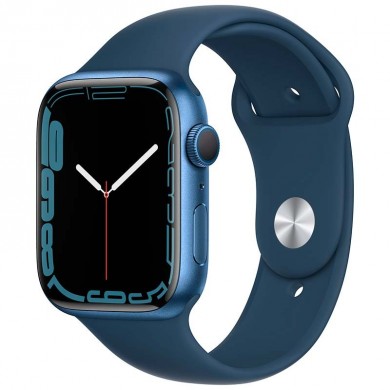 Apple Watch Series 7 (MKN83EU) 45mm Blue, GPS, Sport Band Abyss Blue
